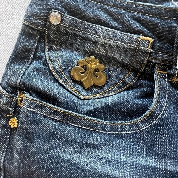 EUC Dereon Beyonce Girls Summer Flare Blue Denim Jeans Size 1/2 (R) - Picture 5 of 11